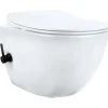 WC sospeso Artemides con funzione bidet miscelatore 37x35 cm bianco e nero