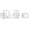 Wc sospeso Serie Tulipano Rimless bianco lucido