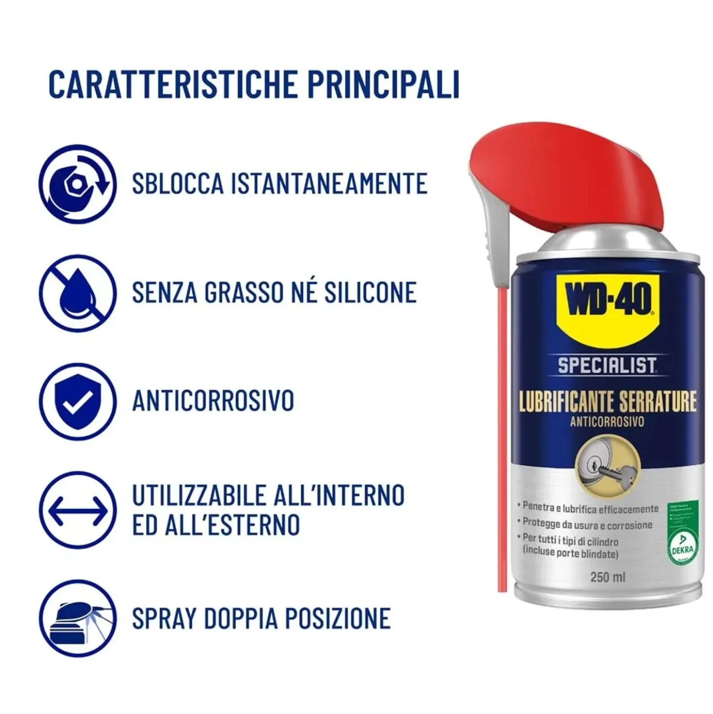 WD-40 Lubrificanti Specialist per serratur 250 ml