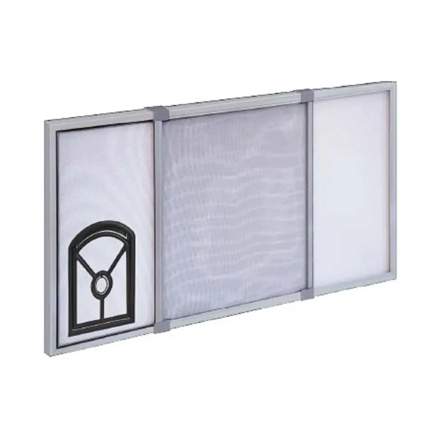 Zanzariera estensibile con gattaiola Irs 70x50 cm argento